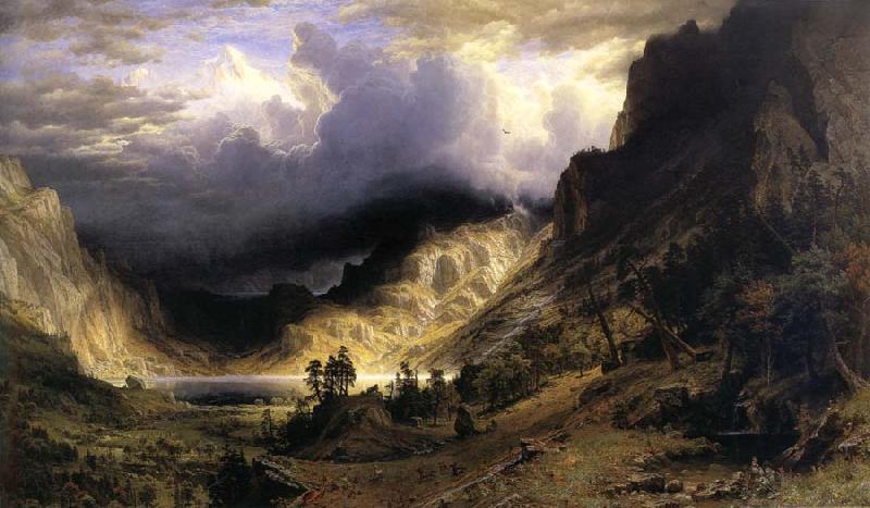 Albert Bierstadt A Storm in t he Rocky Mountains,Mt,Rosalie Germany oil painting art